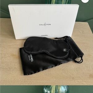 Chanel Black Silk Eye Mask